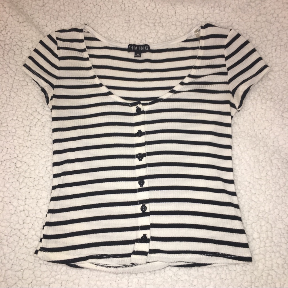 Striped Crop Top